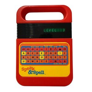 Basic Fun Speak &‎ Spell Electronic Retro Educational Toy Red Kahootz WORKS